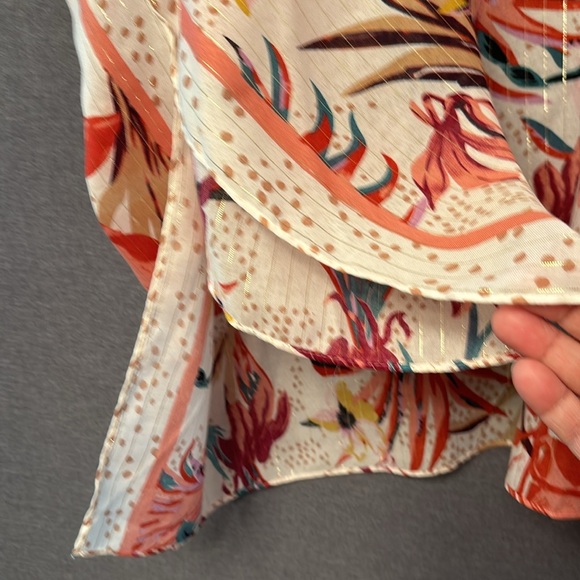 Women’s OS floral lightweight shrug polyester fabric with side sliths bohemian - Picture 4 of 6